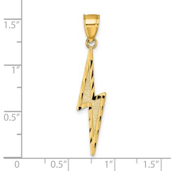 Lightning Bolt Pendant in 14K Gold 4
