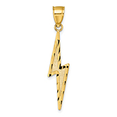 Lightning Bolt Pendant in 14K Gold