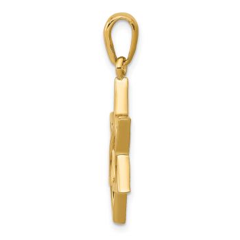 Polished Star of David Pendant in 14K Gold 2