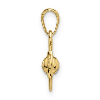 14K Gold Propeller Plane Charm Pendant 2