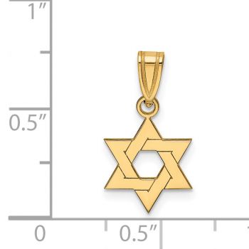 Small 14K Gold Plain Star of David Pendant 3