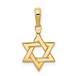 Small Polished Star of David Pendant in 14K Gold