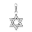 Small 14K White Gold Plain Star of David Pendant
