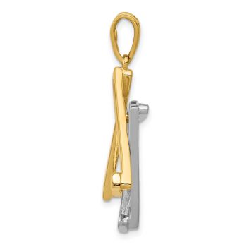 14K Two-Tone Gold Star of David Pendant 2