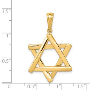 14K Yellow Gold Star of David Pendant 3