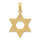 10K Gold Textured Star of David Pendant