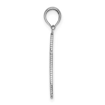 14K White Gold Textured Star of David Pendant 2