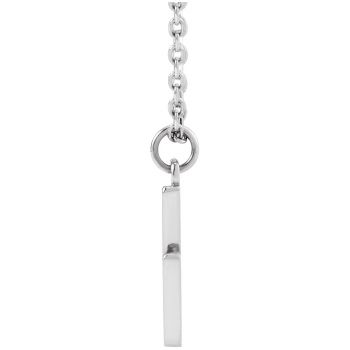 Small 14K White Gold Lightning Bolt Necklace 2