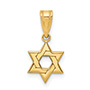 14K Gold Tiny Plain Star of David Pendant