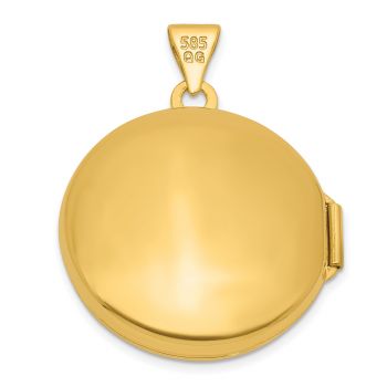 14K Gold Two-Tone Round Diamond Cross Locket Pendant 3