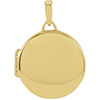 1-Inch Engravable Round Locket Pendant in 14K Gold