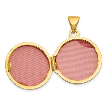 14K Gold Two-Tone Tree of Life Round Locket Pendant 4