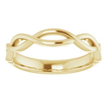Infinity Wedding Band Ring for Women in 14K Gold 2