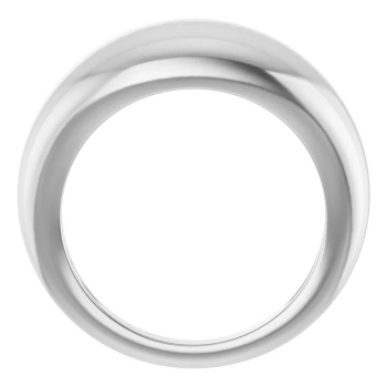 14K White Gold 8mm Dome Ring for Women 4