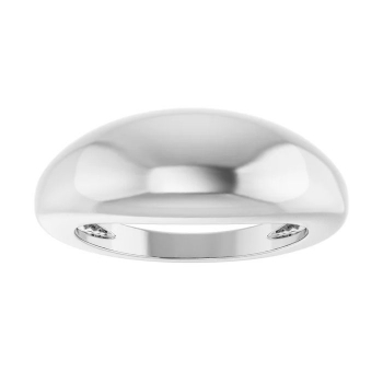 14K White Gold 8mm Dome Ring for Women 3