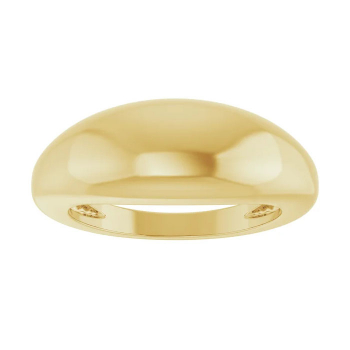 14K Gold 8mm Dome Ring for Women 3