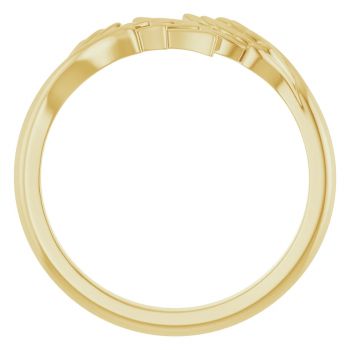 14K Gold Angel Wings Ring 2