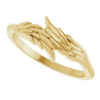 14K Gold Angel Wings Ring 5