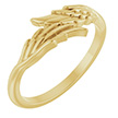 14K Gold Angel Wings Ring