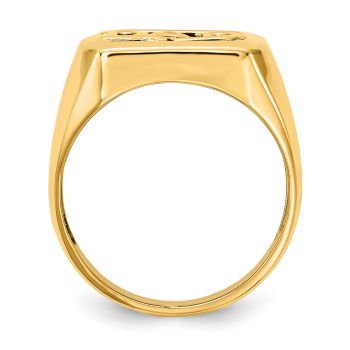 14K Gold Onyx Dad Ring with Diamond Accent 2