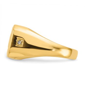 14K Gold Onyx Dad Ring with Diamond Accent 3