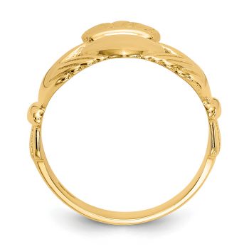 Men's Claddagh Ring in 14K Gold 2