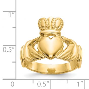 Men's Claddagh Ring in 14K Gold 5
