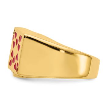 Royal Flush Men's Poker Ring in 14K Gold 3