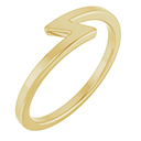 Lightning Bolt Ring in 14K Gold