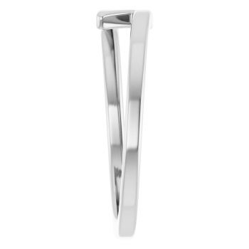 14K White Gold Lightning Bolt Ring 4