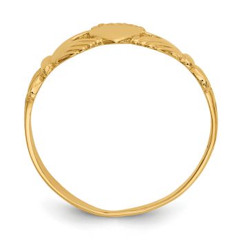 14K Gold Women's Celtic Claddagh Ring 2