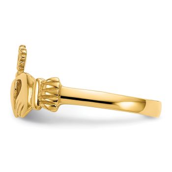 14K Gold Women's Celtic Claddagh Ring 3
