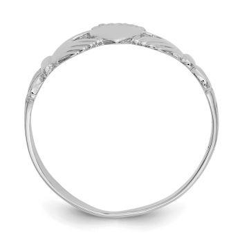 14K White Gold Claddagh Ring for Women 2