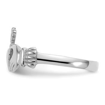 14K White Gold Claddagh Ring for Women 3