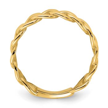14K Gold Women's Curb Link Ring 2