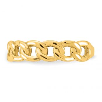 14K Gold Women's Curb Link Ring 3