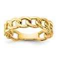 14K Gold Women's Curb Link Ring