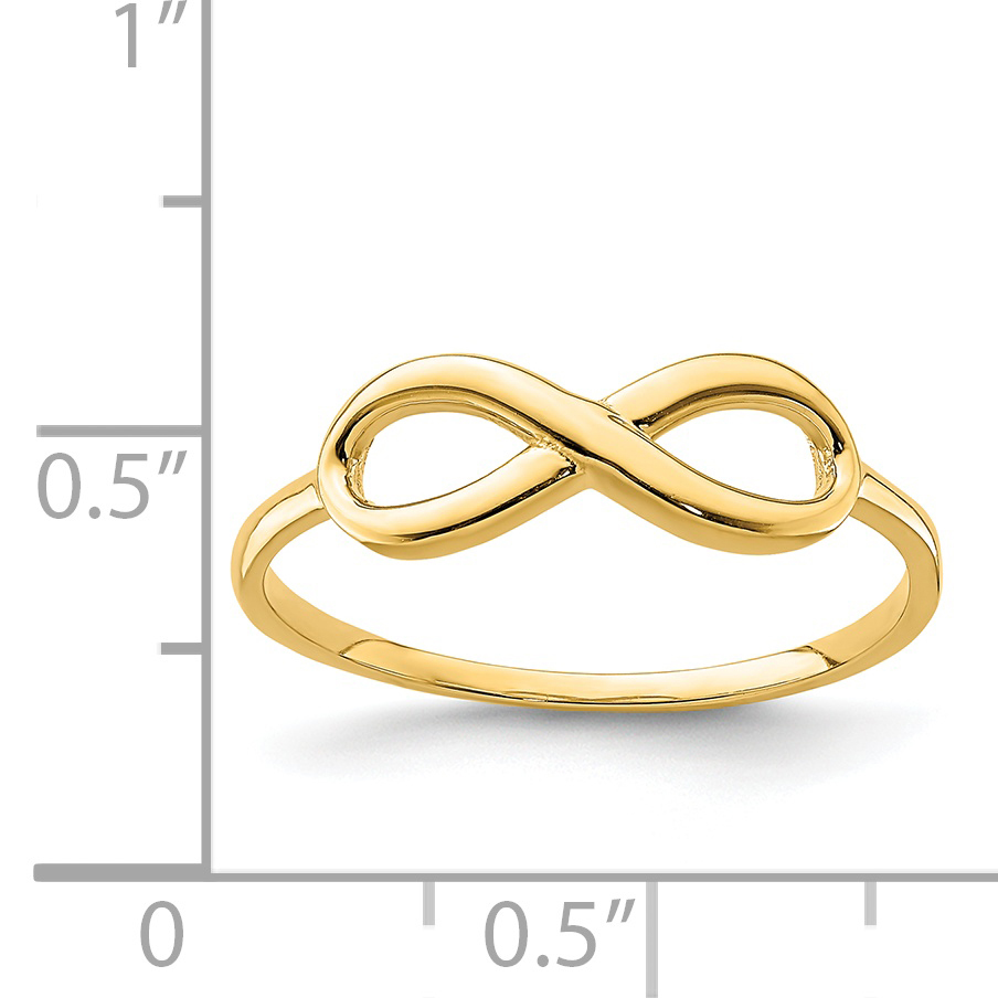 14K Gold Infinity Ring for Women