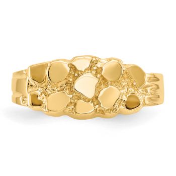 Small 14K Gold Women's Nugget Ring 4