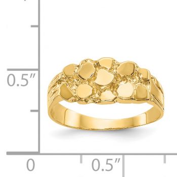 Small 14K Gold Women's Nugget Ring 5
