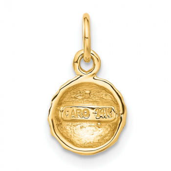 14K Gold Golf Ball Necklace Pendant 3