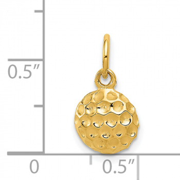 14K Gold Golf Ball Necklace Pendant 4