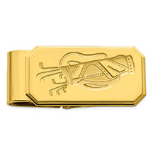 Gold Plated Golf Money Clip