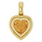 Heart-Shaped Citrine Pendant in 14K Gold