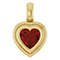 14K Gold Heart-Shaped Bezel Garnet Pendant