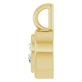 1/2 Carat Lab-Grown Diamond Bezel-Set Heart Pendant in 14K Gold 3