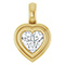 1/2 Carat Lab-Grown Diamond Bezel-Set Heart Pendant in 14K Gold