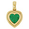 Heart-Shaped Lab-Grown Emerald Pendant in 14K Gold