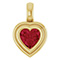 14K Gold Lab-Grown Ruby Heart Pendant