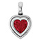 Lab-Grown Ruby Heart Pendant in 14K White Gold